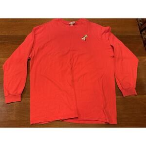 XXL Vintage Disney Goofy Embroidered Red Long Sleeve T Shirt Made In USA